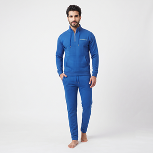 Vêtements de sport de haute qualité, ensembles de survêtements unis en molleton de coton pour hommes, veste et pantalon de jogging pour l'entraînement - Product Image 3