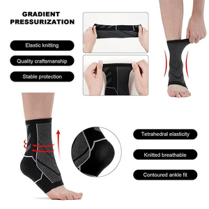 Lace Up Neoprene Ankle Support Brace <b>Compression</b> Sleeve Ankle Wrap Foot Support For Sprained Ankle high quality latest design - Product Image 2