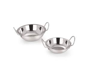 <b>Mirror</b>-Polished Chrome Steel Handled Classic Design Food Presentation Bowls Eco-Friendly Stocked with Pot <b>Cover</b> Cookware Set - Product Image 2