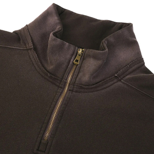 เสื้อสเวตเชิ้ตคอกลมแบบซิปครึ่งตัว ล้างสีแบบแอซิดวอช ทรงโอเวอร์ไซส์ สไตล์วินเทจ สตรีทแวร์ แบบสั่งทำพิเศษ พิมพ์โลโก้ รับผลิตแบบ OEM ODM - Product Image 3