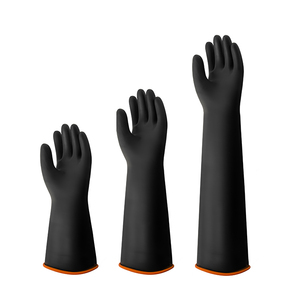 Guantes de Trabajo de Seguridad de Alta Calidad, Impermeables, Industriales, de Goma, Guantes de Látex Negros para Protección de Manos y Brazos, Servicio OEM - Product Image 6