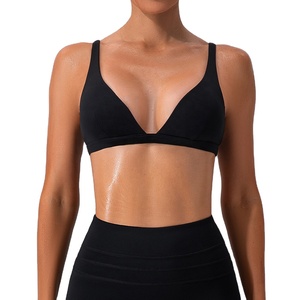 Sujetador Deportivo con Cuello en V para Mujer, Suave, Moldeador, de Secado Rápido, con Soporte y Protección Contra Impactos, Transpirable, para Yoga y Deportes, Talla XL para Adultos - Product Image 4