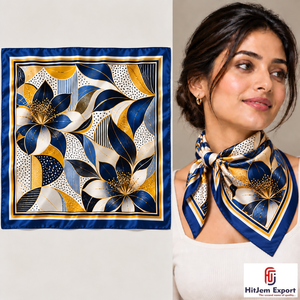 Fabricant de foulards imprimés tendance, foulard carré léger pour femmes, vente en gros, personnalisation OEM ODM, fournisseur à faible MOQ - Product Image 3