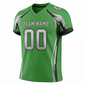 Custom Football Jerseys Adults Short Sleeve Breathable Mesh Quick Dry Anti-Bacterial Plus Size Option Front - Product Image 6