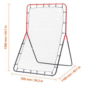 Rete di Rimbalzo 3 x 4,5 piedi per Allenamento di Lancio nel Baseball e Softball - Rete a 3 Vie PitchBack per Uso sul Campo - Product Image 5