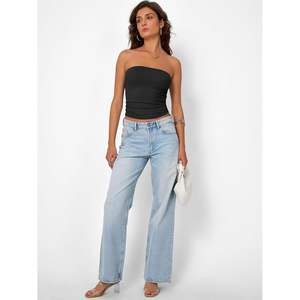 FOXA 2025 été Crop hauts pour femmes sans bretelles Tube Bandeau basique dos nu sans manches conception mignon tricoté aller vêtements reine - Product Image 1