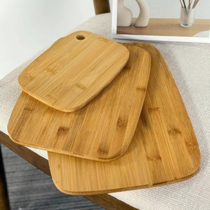 Planche à découper en bambou ronde/carrée avec poignée, bloc de découpe de cuisine en bambou naturel - Product Image 6