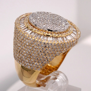 Hot Sale Hip Hop Rose Gold Plated Bezel Setting Iced Out <b>Ring</b> with Moissanite IGI Certified Party Jewelry for Women & <b>Men</b> - Product Image 2