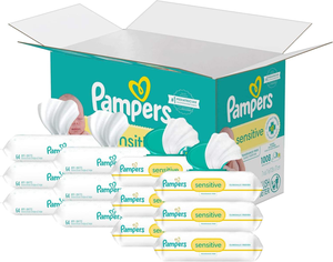 Toallitas Húmedas para Bebé Pampers Sensitive, 1008 en Total, Sin Perfume, a Base de Agua y Algodón, Hipoalergénicas, 8 Paquetes con Tapa Abatible y 4 Paquetes de Recarga - Product Image 5