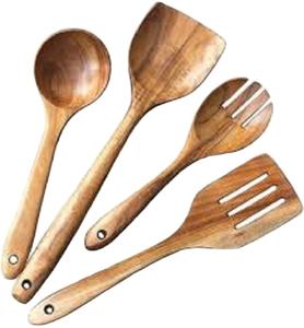 Vente en gros 7 pièces d'ustensiles de cuisine en bois de teck naturel écologique de GM Impex Cuillères en bois et cadres en bois - Product Image 6