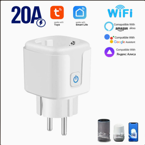 SH-SP-EU-001 <b>Smart</b> WiFi <b>Plug</b> 20A EU Standard <b>Socket</b> with Energy Monitoring App Control Voice Assistant Compatible OEM ODM - Product Image 2