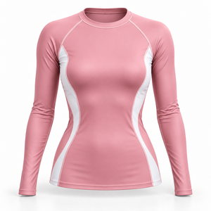 Wholesale Gym Swimwear Spandex Polyester <b>Womens</b> <b>Rash</b> <b>Guard</b> Lightweight Slim Fit <b>Womens</b> <b>Rash</b> <b>Guard</b> Custom Sublimation - Product Image 6