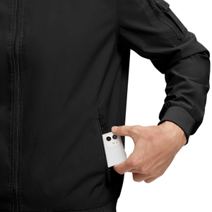 Chaqueta Bomber Informal de Color Sólido OEM, Chaqueta Bomber Extra Grande de Alta Calidad, Ligera y Transpirable, con Cuello Alto para Hombre - Product Image 5