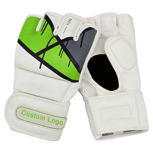 Gants de MMA en cuir demi-doigts personnalisés fabriqués en usine pour les arts martiaux et la boxe – Vente en ligne pour le sac de frappe et le grappling - Product Image 1