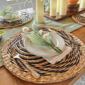 High Quality Water Hyacinth Placemats <b>Woven</b> Round Shape Table Mats Seagrass Placemats <b>Coaster</b> Made in Vietnam - Product Image 2