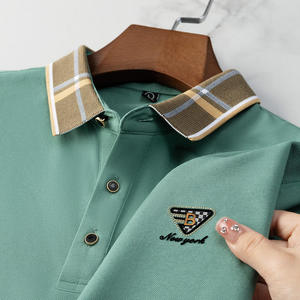 Camiseta de Hombre con Logotipo Bordado Personalizado, Ropa Casual de Verano, Manga Corta, Tejida, Transpirable, Producto Más Vendido - Product Image 6