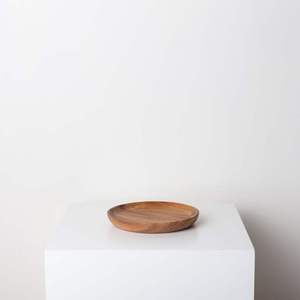 Plato Redondo Clásico de Madera Maciza de Acacia, Apto para Lavavajillas, Hecho a Mano, para Servir, para Uso en Negocios, Hogar, Mesa y Restaurantes - Product Image 6