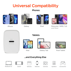 Caricatore da Muro USB-C PD GaN SpeedBoost 40W con Ricarica Rapida PPS per Avventure di Ricarica Velocissima - Product Image 3