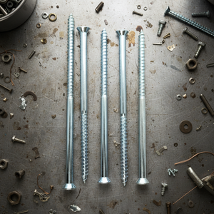 Vis à bois fraisées en acier au carbone PDC, filetage grossier et partiel, finition oxyde noir, métrique/pouce, classe 4 - Product Image 1