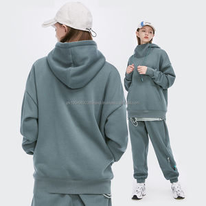 Heavy Weight Plus Velvet Fashion <b>Loose</b> Hoodie Half High Collar Hooded <b>Sweater</b> Couple Style Oversize Pullover Fleece Men's Hoodie - Product Image 5