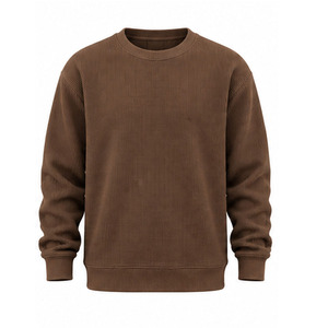 <b>Mens</b> Waffle Knit Sweatshirt Textured <b>Long</b> <b>Sleeve</b> Crewneck Casual Pullover Thermal <b>Top</b> Custom OEM Streetwear Manufacturer Factory - Product Image 1