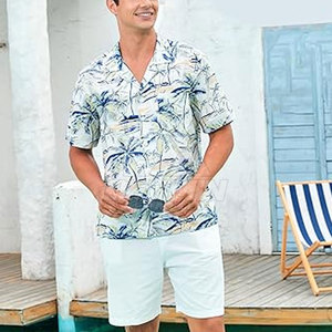 Camisas de Playa Modernas para Hombre, Diseño Ligero y Casual, Perfectas para el Verano y Vacaciones - Product Image 6