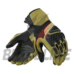 Guantes de Motocicleta BLOODLINE, Largos hasta la Muñeca, Transpirables, de PU, Deportivos, para Exteriores, Primavera/Otoño, Sin Forro, Negro y Bronceado - Product Image 3