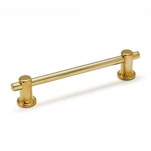 Poignée de luxe artisanale en laiton massif, design moderne et contemporain, à levier - Product Image 4