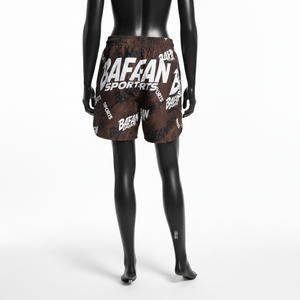 กางเกงว่ายน้ำผู้หญิง 135 GSM ผ้าไมโครไฟเบอร์โพลีเอสเตอร์น้ำหนักเบา แห้งเร็ว สีน้ำตาล ดำ ลายพราง โลโก้แบบซับลิเมชั่น - Product Image 2