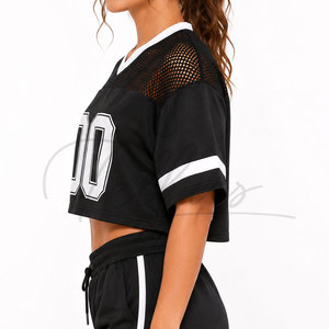 Maillot de football américain sur mesure pour femme, respirant, 100 % polyester, grande taille, maillot de sport en mesh pour femme - Product Image 2