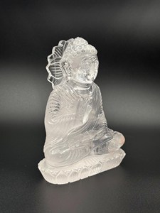Natural Clear Quartz Buddha <b>Statue</b> 5.25 Inch | Hand Carved Crystal Meditation Idol | Spiritual Home Decor | Wholesale OEM ODM Su - Product Image 2