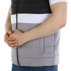 Chaquetas sin mangas a prueba de viento para deportes de invierno, chaqueta acolchada de alta calidad con relleno de nailon, poliéster y algodón para hombre - Product Image 6