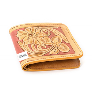 Fabricant de portefeuille en cuir pour hommes Portefeuille hipster usiné en cuir de vachette naturel tendance occidentale Portefeuille en cuir avec harnais noir usiné OEM - Product Image 3