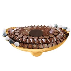 Bol à chocolat rond en métal argenté pour servir des bonbons et autres friandises, idéal pour les mariages écologiques, présentoir à desserts, meilleur prix - Product Image 6