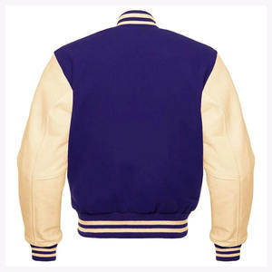 High Quality Custom Chenille Embroidery Men's College Baseball Bomber Letterman <b>Leather</b> Varsity <b>Jacket</b> Oem Hooded Fabric - Product Image 3