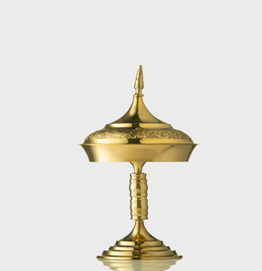 Finition de minaret de mosquée en laiton avec un dessus en étoile stylisée, base ronde, disponible à prix de gros. - Product Image 2