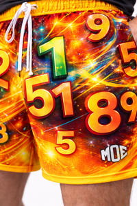 Pantalones Cortos Deportivos de Poliéster para Entrenamiento con Números Gráficos Sublimados al por Mayor, con Cordón Ajustable, para Rendimiento Atlético - Product Image 3