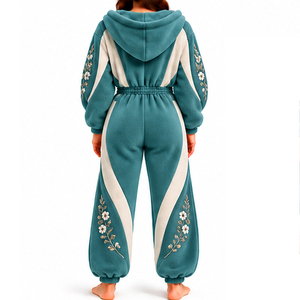 Combinaison en polaire pour femmes, coupe décontractée, vêtements décontractés pour le temps froid - Product Image 3