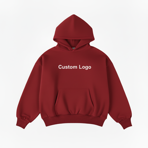 Sudadera con capucha unisex de algodón grueso de alta calidad, con cremallera, estilo holgado y extragrande para hombre - Product Image 1