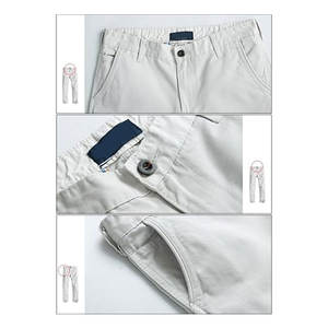 Pantalones Chinos Casuales de Corte Recto para Hombre, Cómodos, de Mezcla de Algodón, para Oficina y Trabajo, Ajuste Delgado, Estilo Moderno - Product Image 5