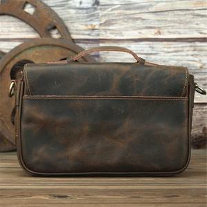 Vintage Brown Leather <b>Camera</b> <b>Bag</b> <b>Crossbody</b> Messenger Case For DSLR Mirrorless Photography Satchel With Pockets Adjustable Strap - Product Image 5