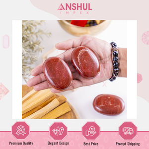 Pierre de palmier ovale polie et lisse en jaspe rouge naturel de 2,5 po, 1 kg – Cristaux de guérison très demandés favorisant l'équilibre et la connexion à la Terre – Anshul Impex - Product Image 5