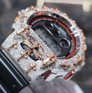 Reloj de Diamantes Auténticos de Lujo de Alta Calidad con Moissanita VVS, Bisel Cruzado, Diamantes Naturales, Alarma GPS, Analógico, Metálico - Product Image 3
