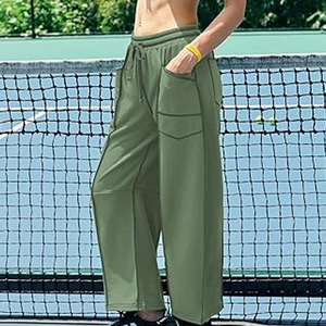 Women Trendy Cargo Sweatpants Wide Leg Pants High Waist <b>Drawstring</b> Casual Streetwear Loose Fit Joggers - Product Image 4
