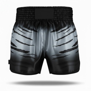 Shorts de combat MMA unisexes personnalisés par sublimation, extensibles dans 4 directions, séchage rapide, évacuation de l'humidité, 240g, pour BJJ, Kickboxing, haute qualité - Product Image 6