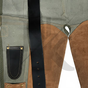 Delantal de trabajo industrial de cuero genuino duradero, resistente al calor, con parches protectores para muslos y hebilla, ideal para forja. ¡Venta caliente! - Product Image 3