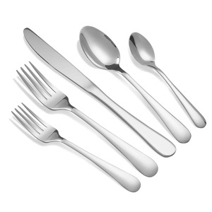 Ensemble de couverts modernes en acier inoxydable, finition miroir, fourchette, couteau, cuillère, style occidental, kit 4 pièces, occasion mariage - Product Image 3