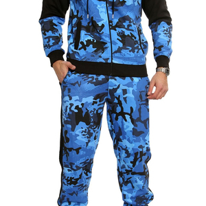 Men's Winter Tracksuit Cotton Polyester Breathable Quick Dry Casual Stylish Sportswear Full <b>Zip</b> Fleece Tapered <b>Joggers</b> Solid - Product Image 5