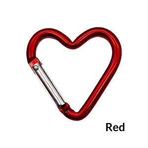 Llavero de Aleación de Aluminio en Forma de Corazón, Color Rojo, Uso Universal - Product Image 1