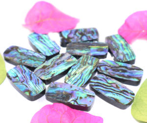 Pierre précieuse en nacre multicolore, forme coussin, 12x30MM, pierre en vrac pour la fabrication de bijoux, vente en gros - Product Image 2